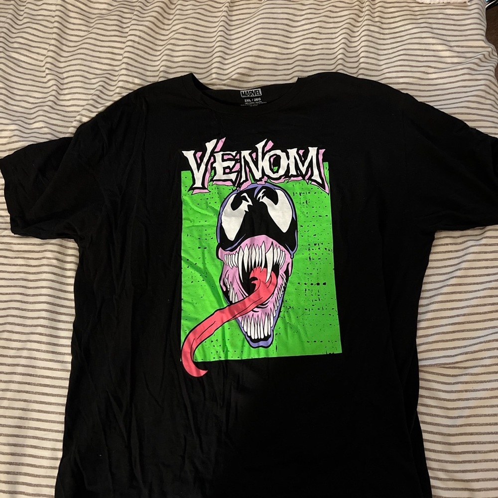 black marvel venom t shirt 2xl